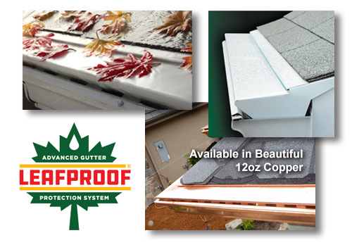 Leafproof® is a solid aluminum gutter cover that installs over existing gutters without penetrating your roof. The patented “S-Bend” slows the flow of rainwater, causing the water to adhere to the Leafproof® panel.